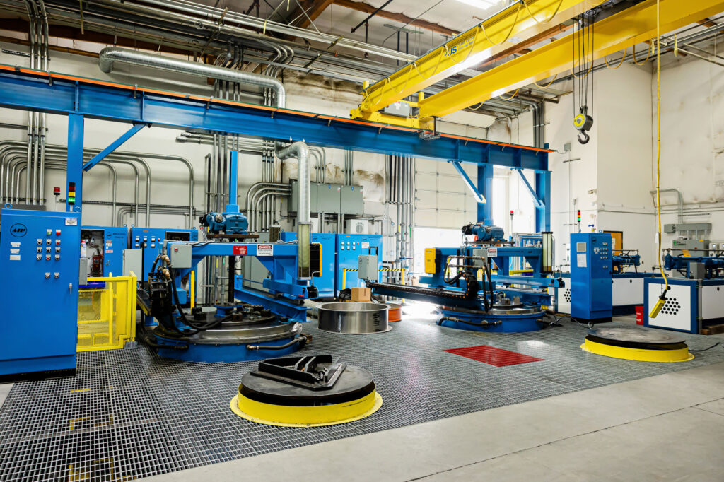 Panoramic view of Kittyhawk Canby facility floor with Hot Isostatic Pressing vessels.