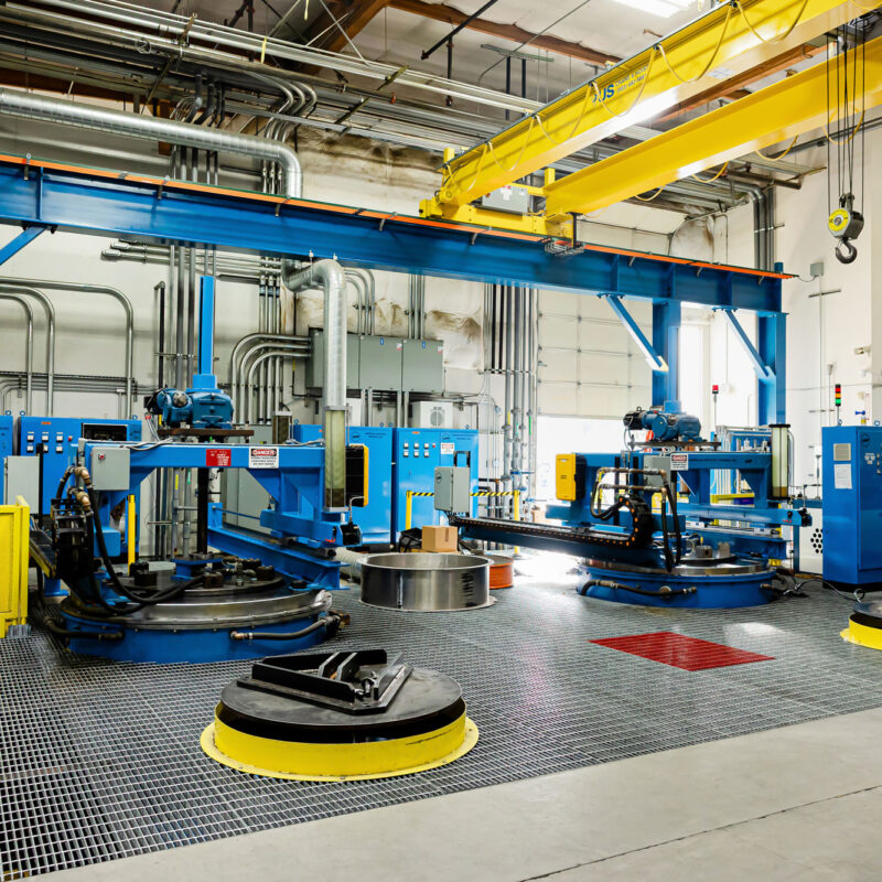 Panoramic view of Kittyhawk Canby facility floor with Hot Isostatic Pressing vessels.