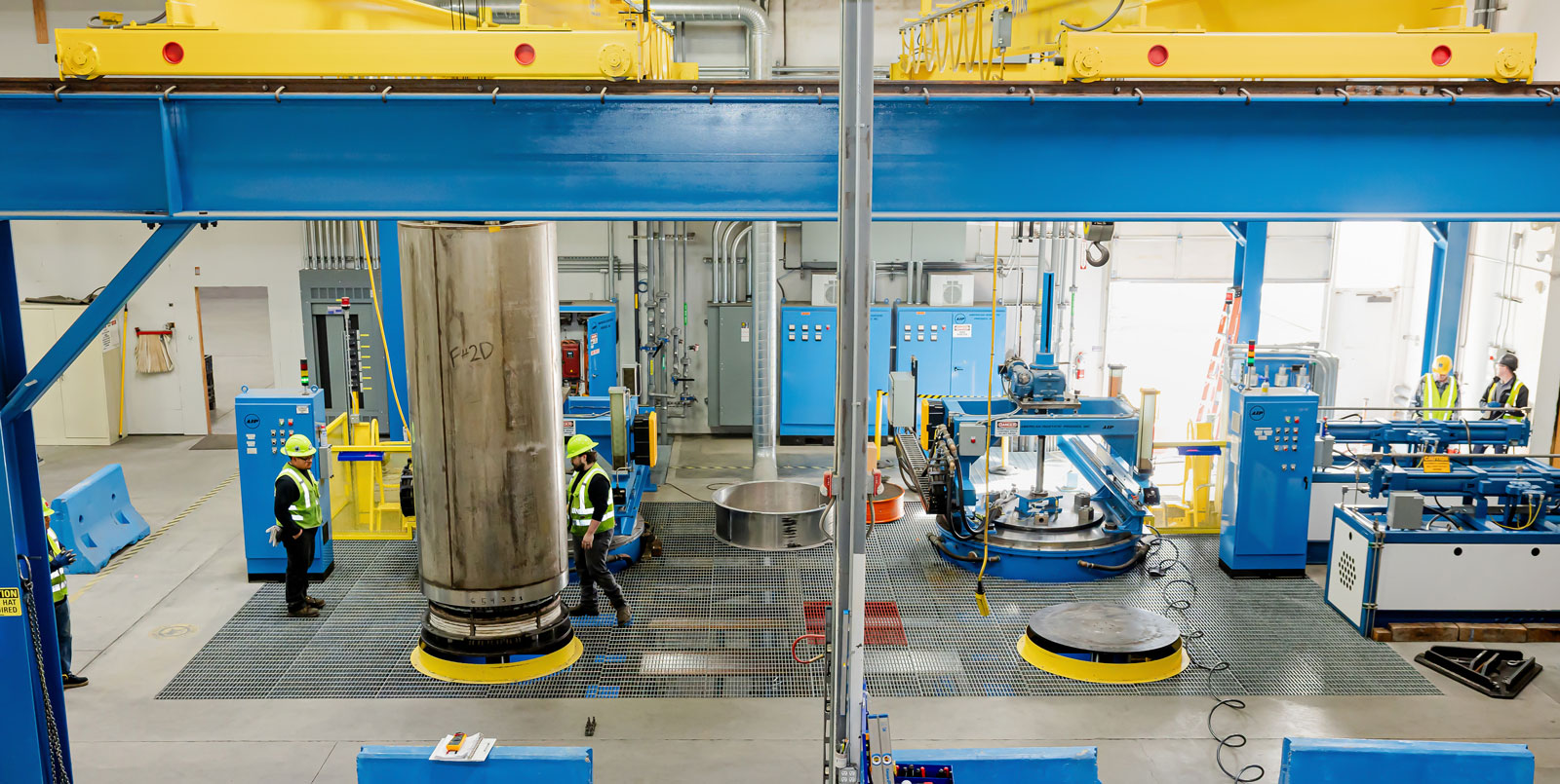 Panoramic view of Kittyhawk Canby facility floor with Hot Isostatic Pressing vessels.