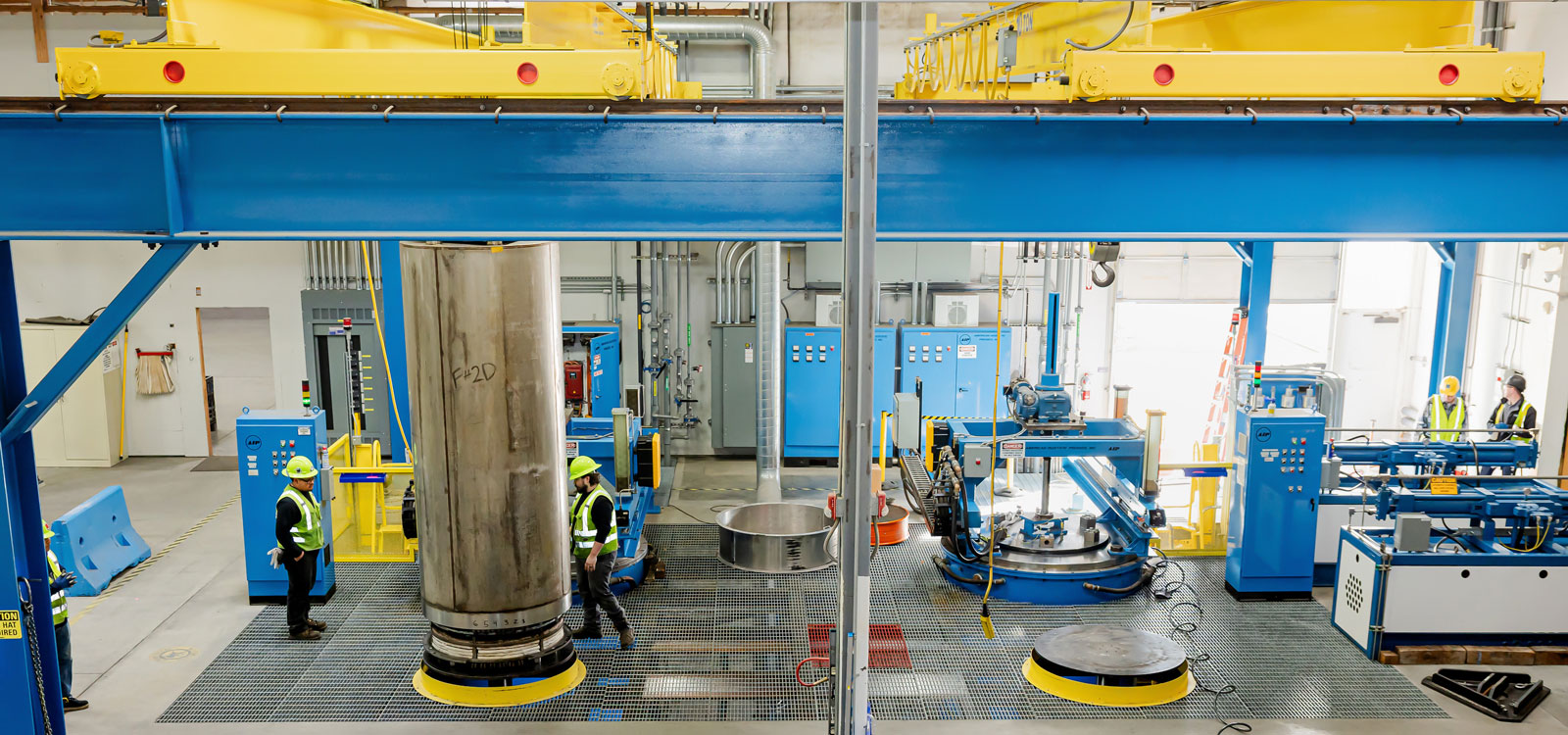 Panoramic view of Kittyhawk Canby facility floor with Hot Isostatic Pressing vessels.